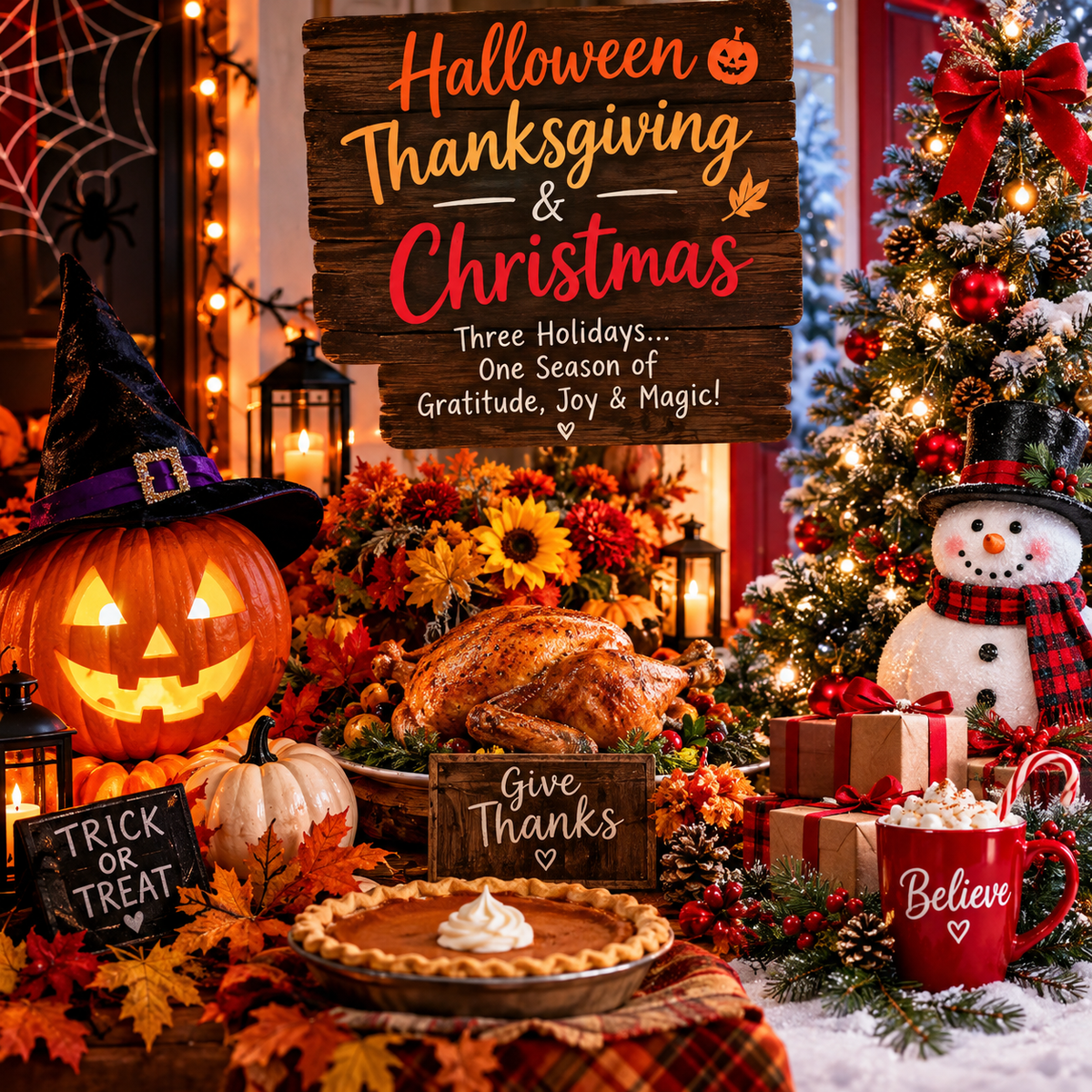 Holiday's - Halloween, Thanksgiving and Christmas