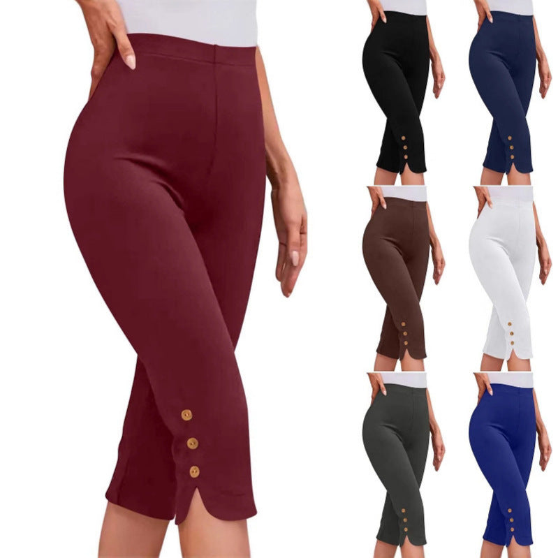 Plus-size Womens Clothing Loose, Casual Mid-length Layered Pants