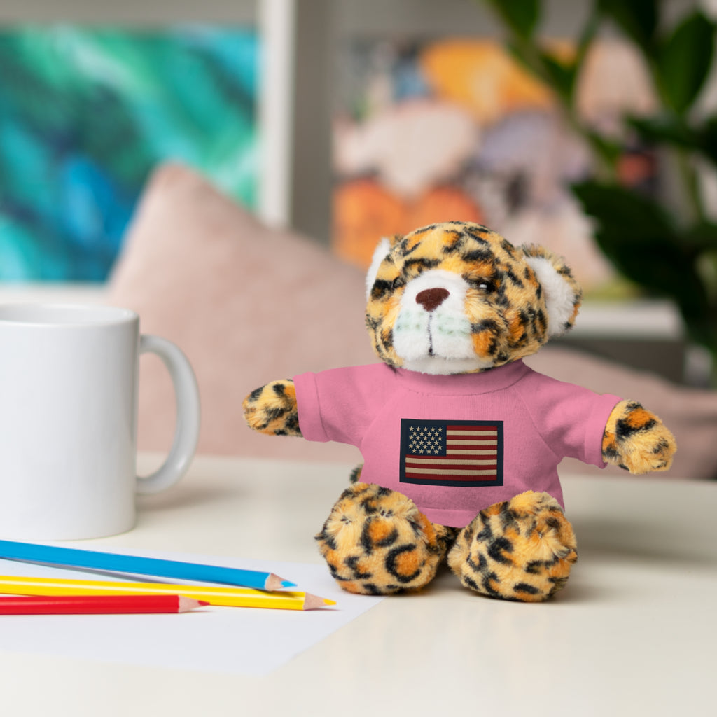 American Flag Teddy Bear with Tee — Patriotic Plush Gift