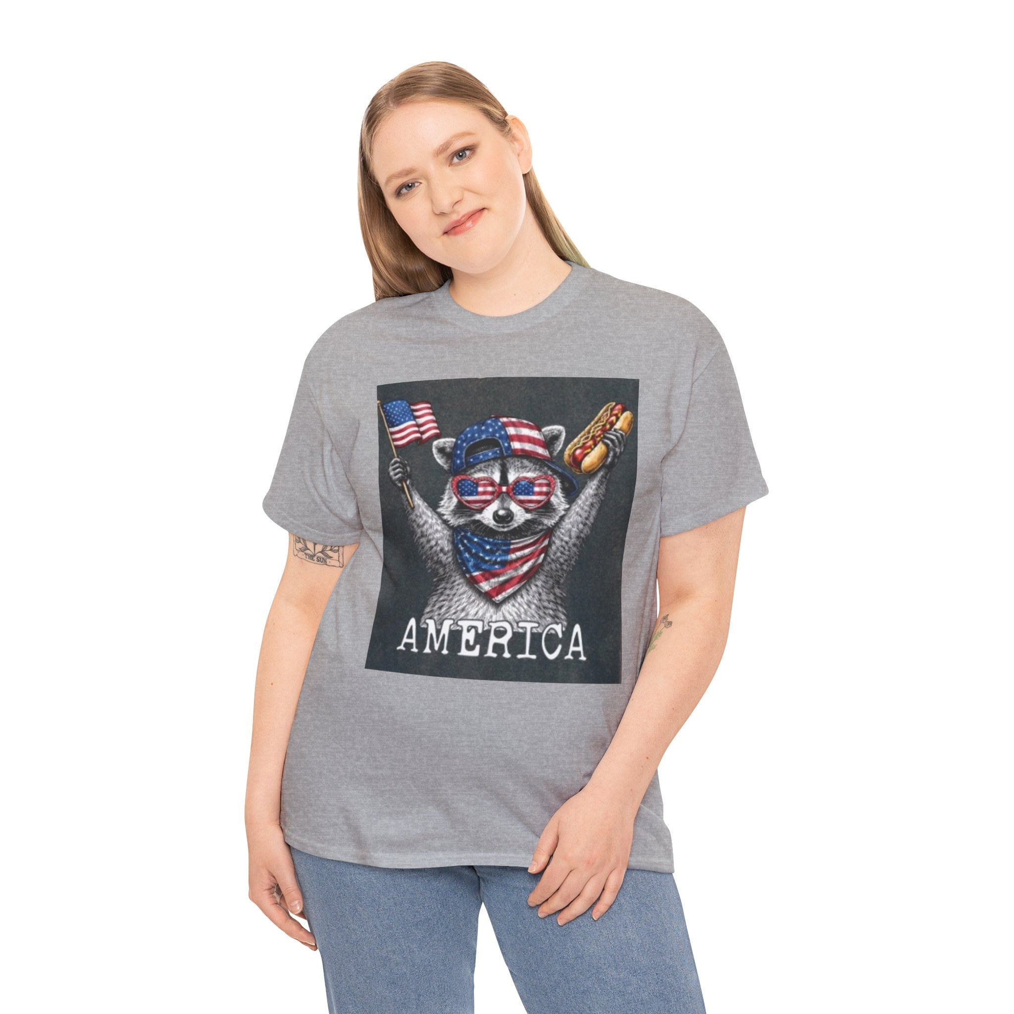 Patriotic Raccoon 'America' T-Shirt