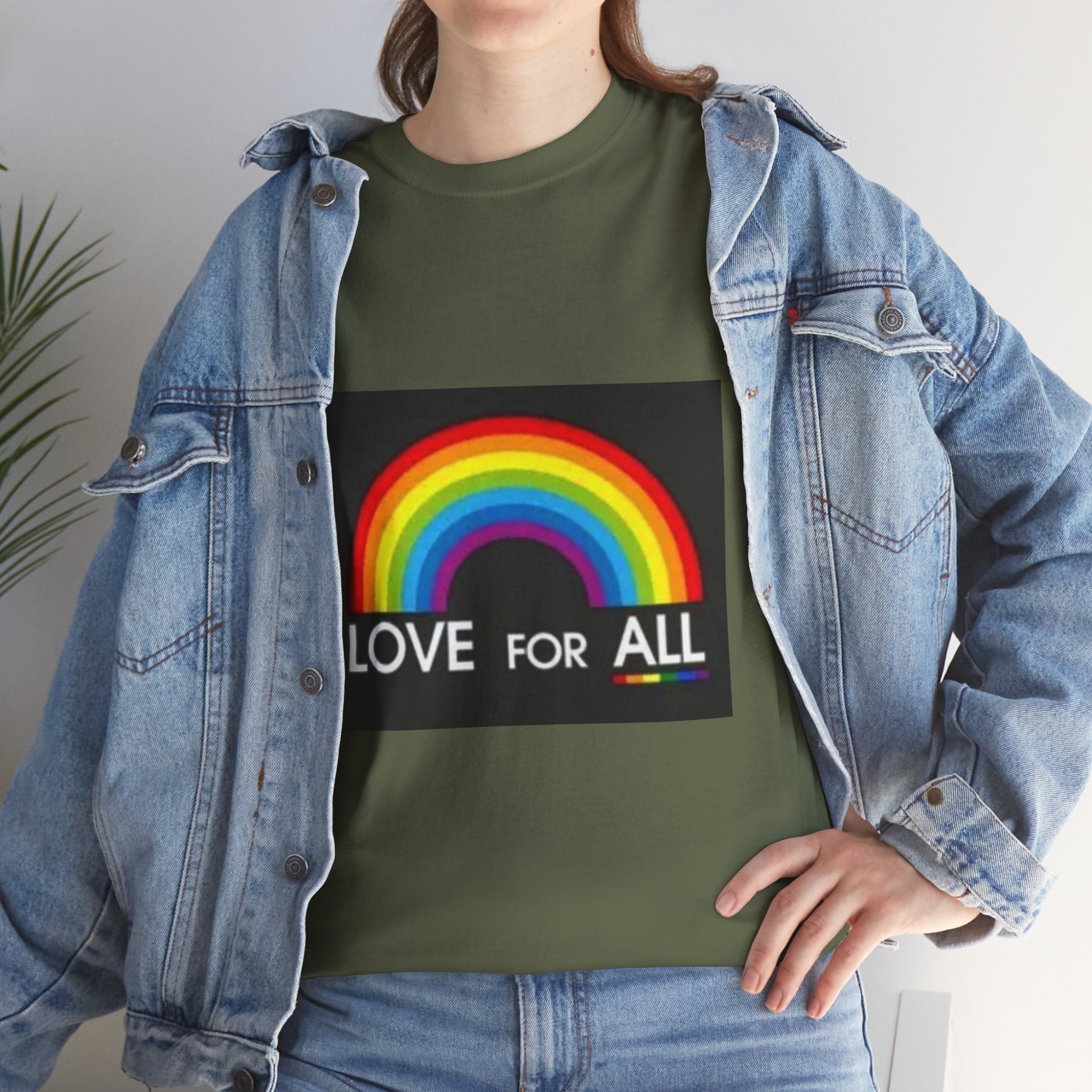 T-Shirt — 'Love For All' Rainbow Pride Tee