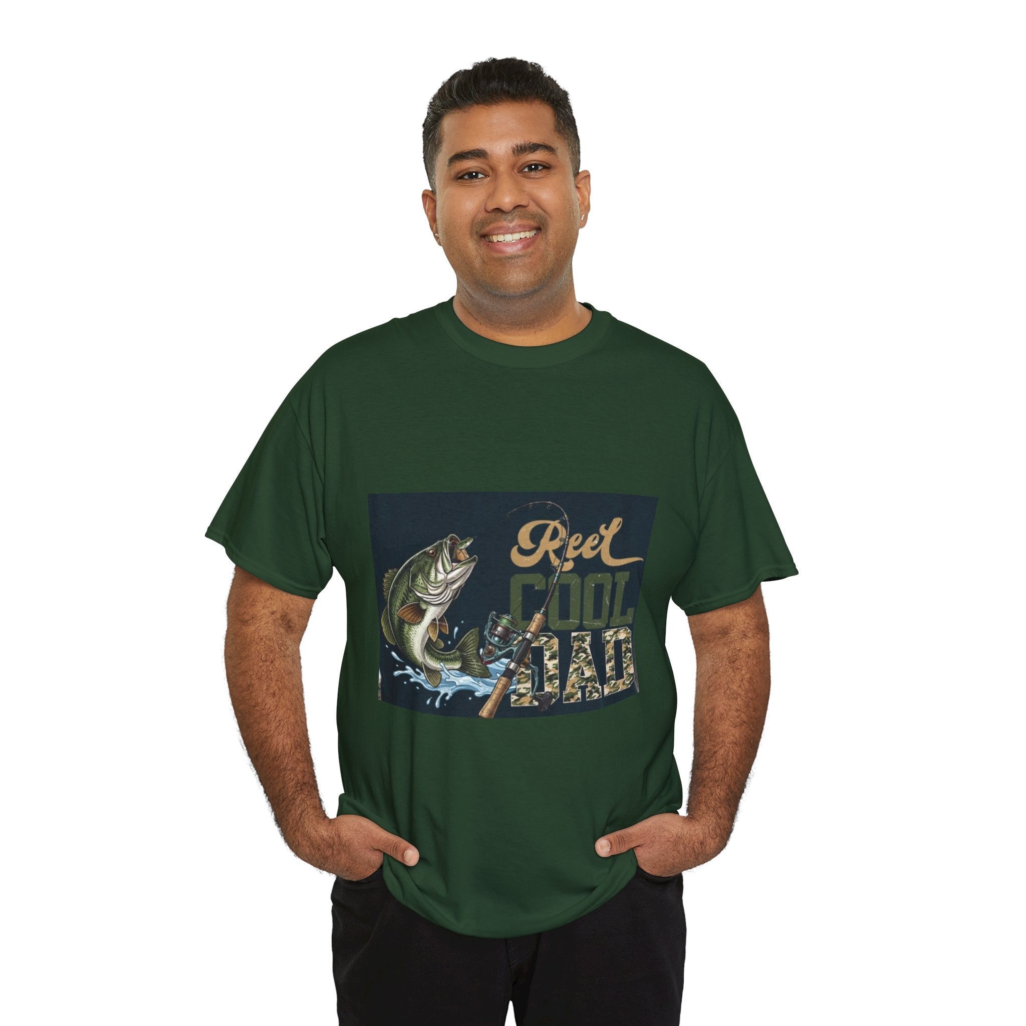 Fishing T-Shirt — "Reel Cool Dad" Graphic Tee