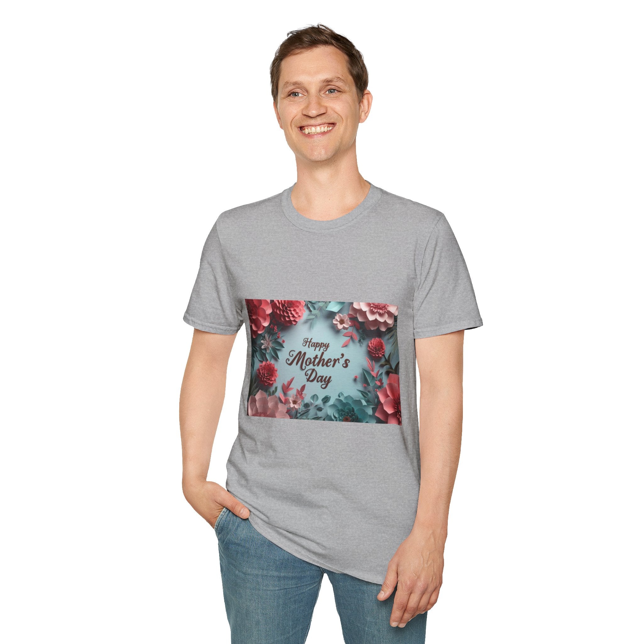 Mother's Day Floral T-Shirt — "Happy Mother's Day" Garden Bouquet Tee