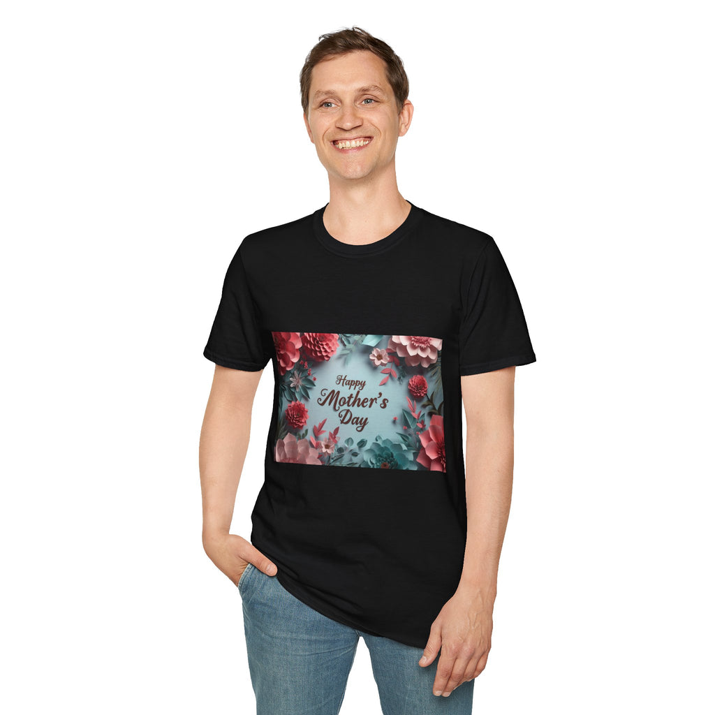 Mother's Day Floral T-Shirt — "Happy Mother's Day" Garden Bouquet Tee