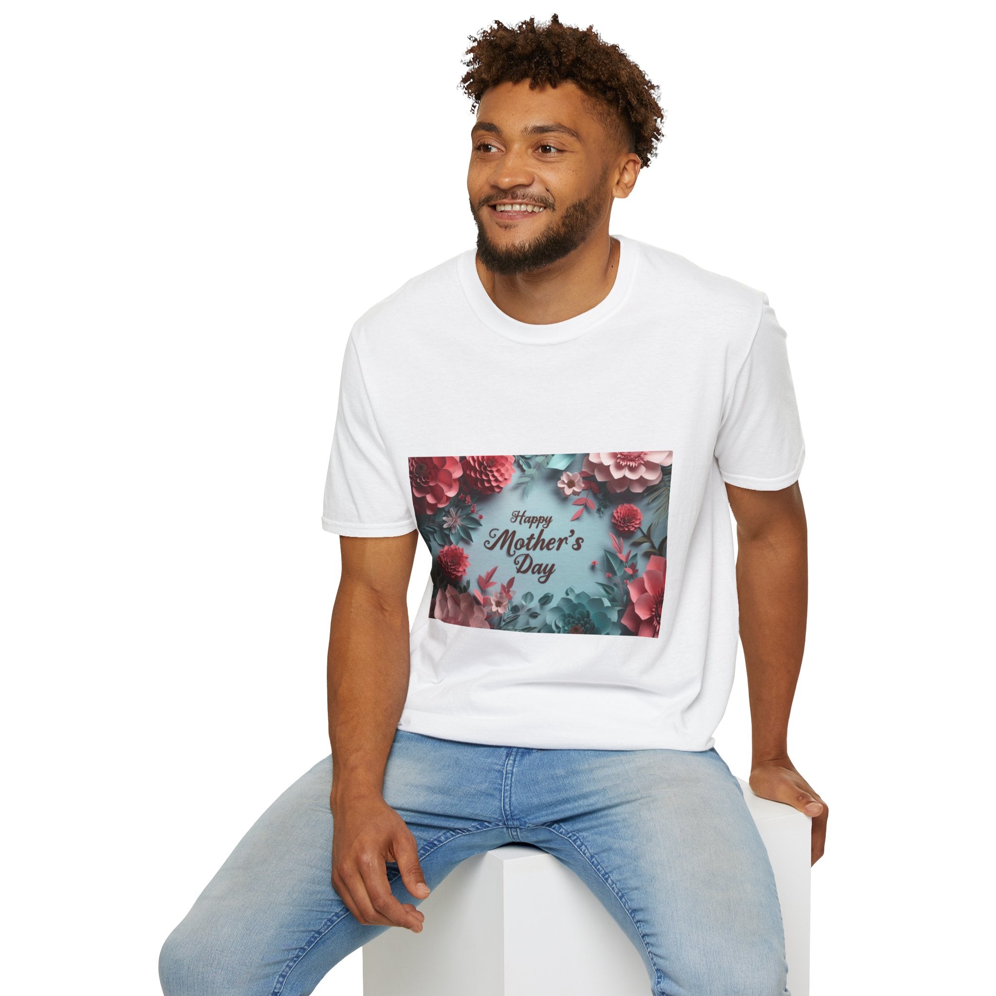 Mother's Day Floral T-Shirt — "Happy Mother's Day" Garden Bouquet Tee