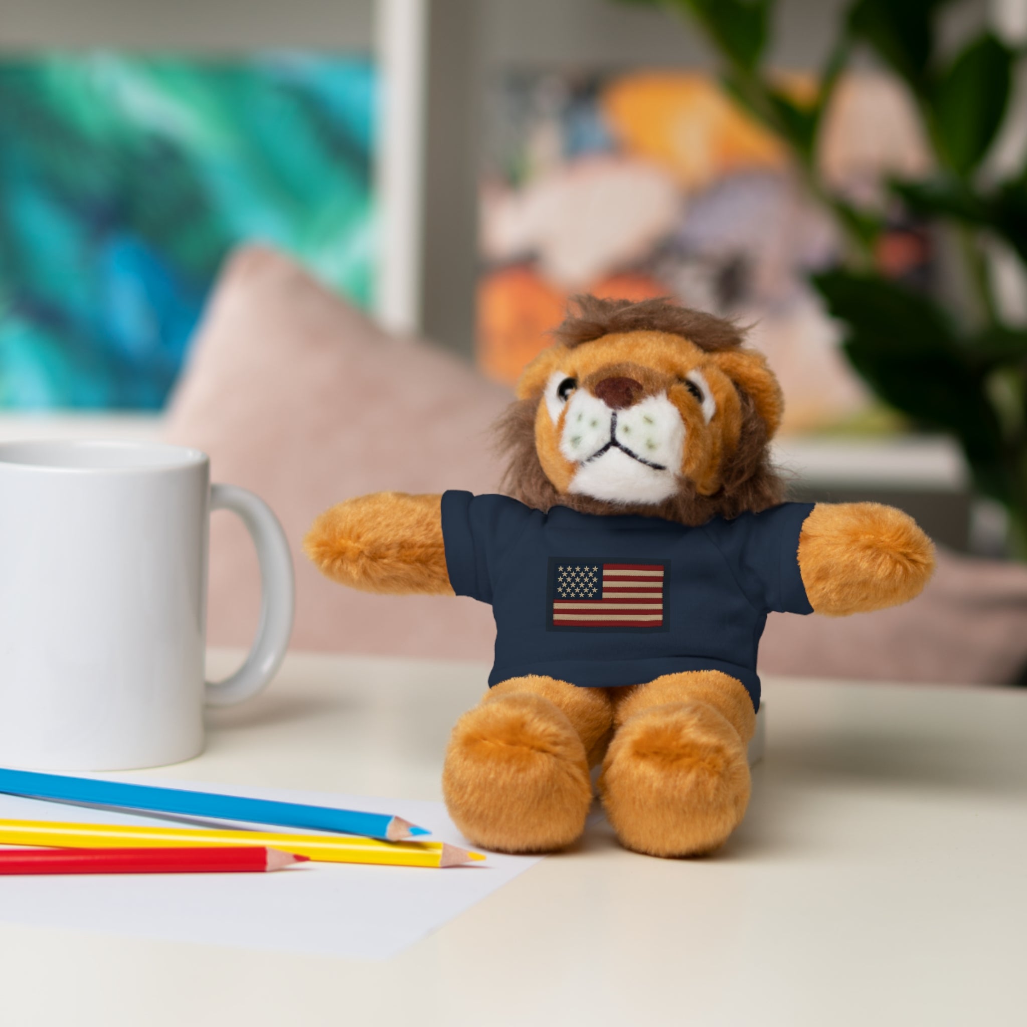 American Flag Teddy Bear with Tee — Patriotic Plush Gift