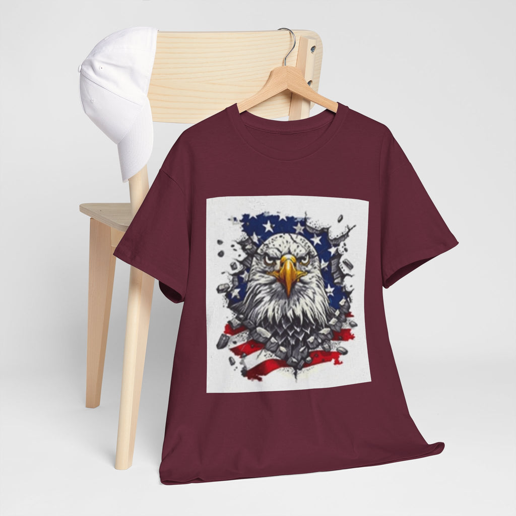 Eagle American Flag T-Shirt — Patriotic Bald Eagle Graphic Tee for 4th of July