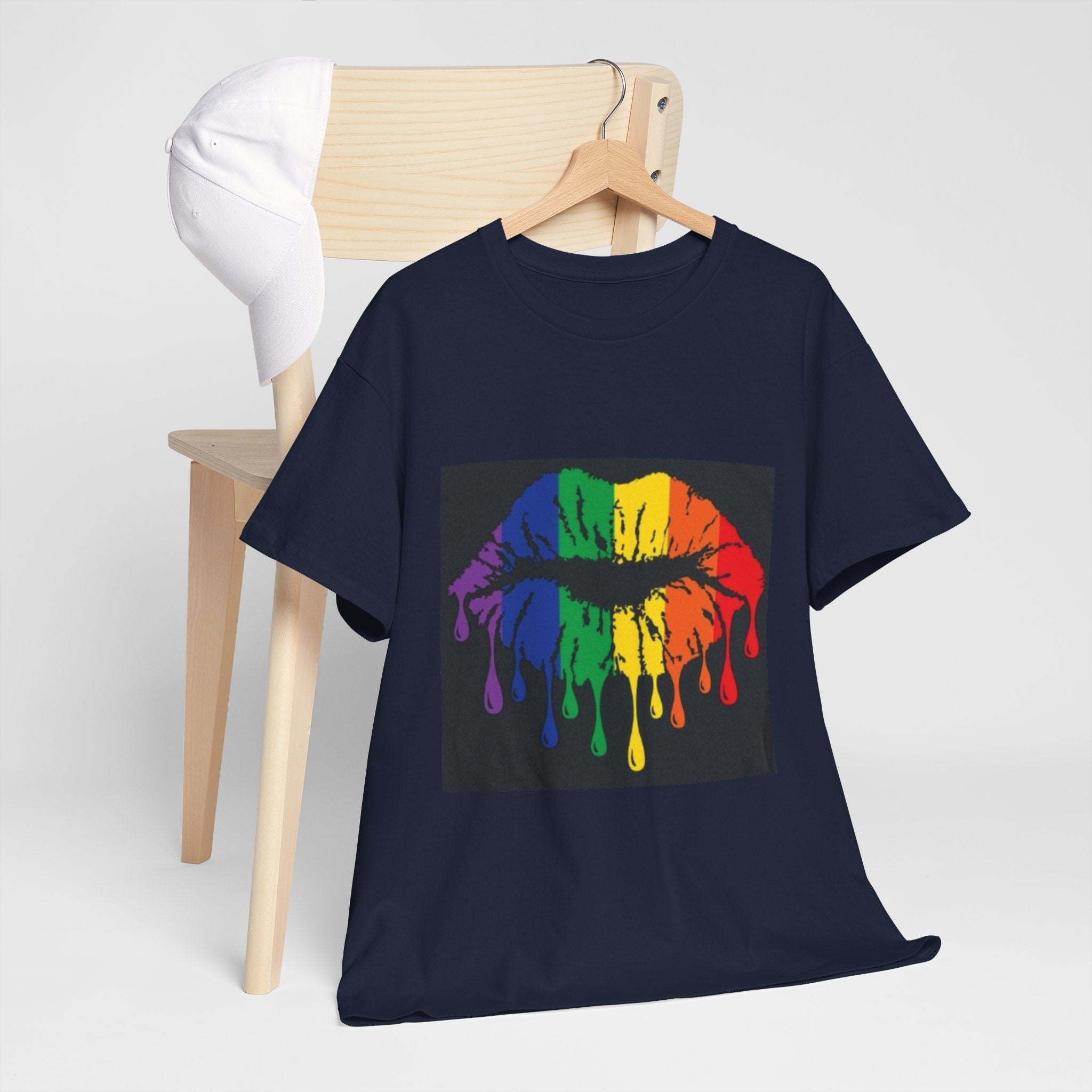 Rainbow Drip Kiss T-Shirt – LGBTQ+ Pride Graphic Tee