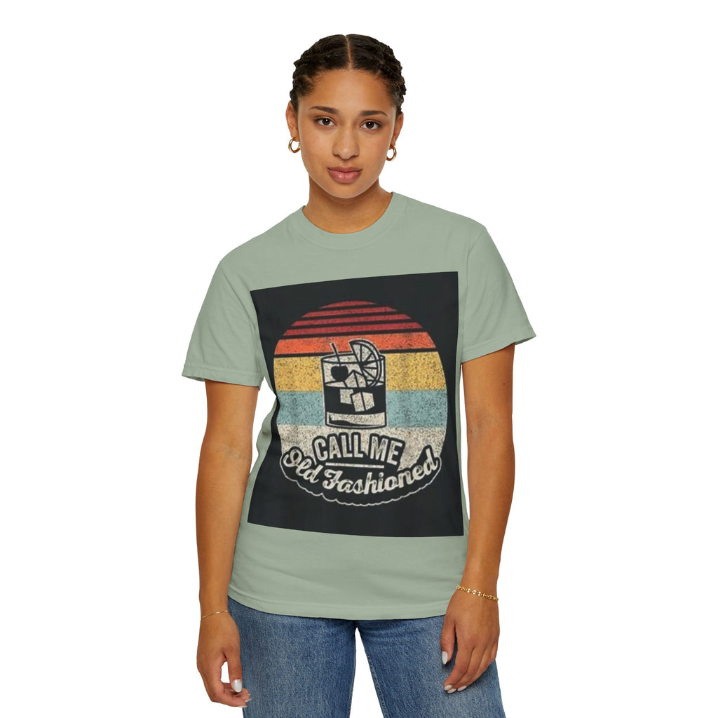 T-Shirt — "Call Me Old Fashioned" Retro Cocktail Graphic Tee