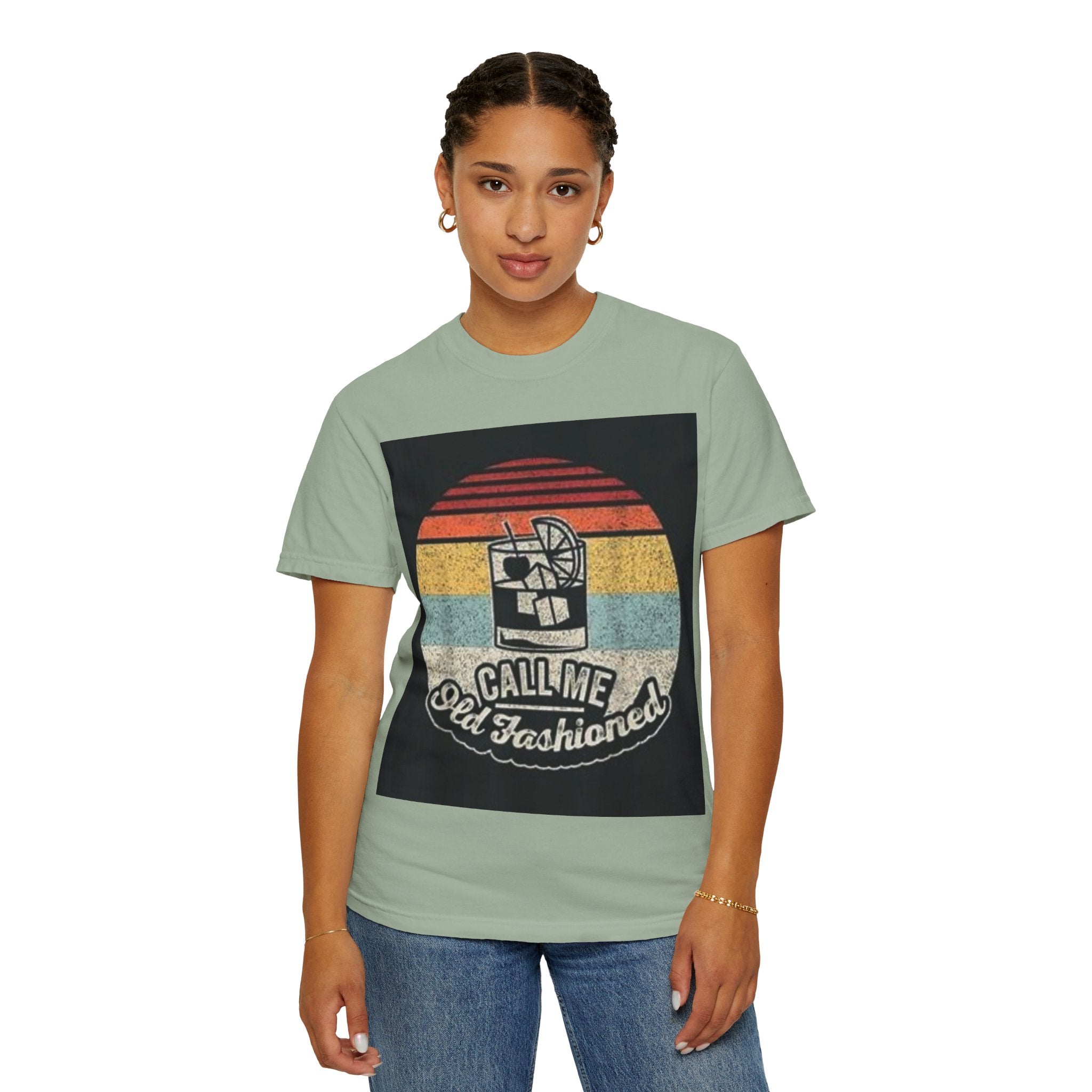 T-Shirt — "Call Me Old Fashioned" Retro Cocktail Graphic Tee