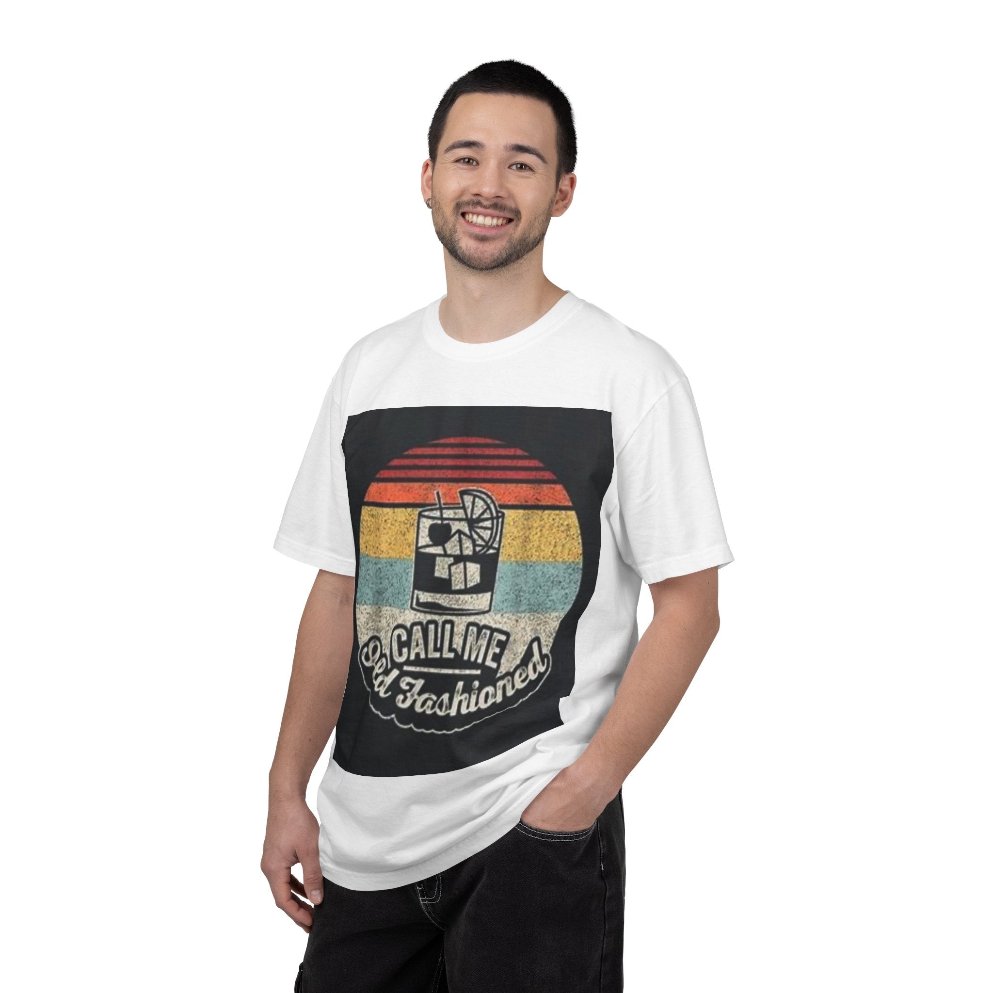 T-Shirt — "Call Me Old Fashioned" Retro Cocktail Graphic Tee