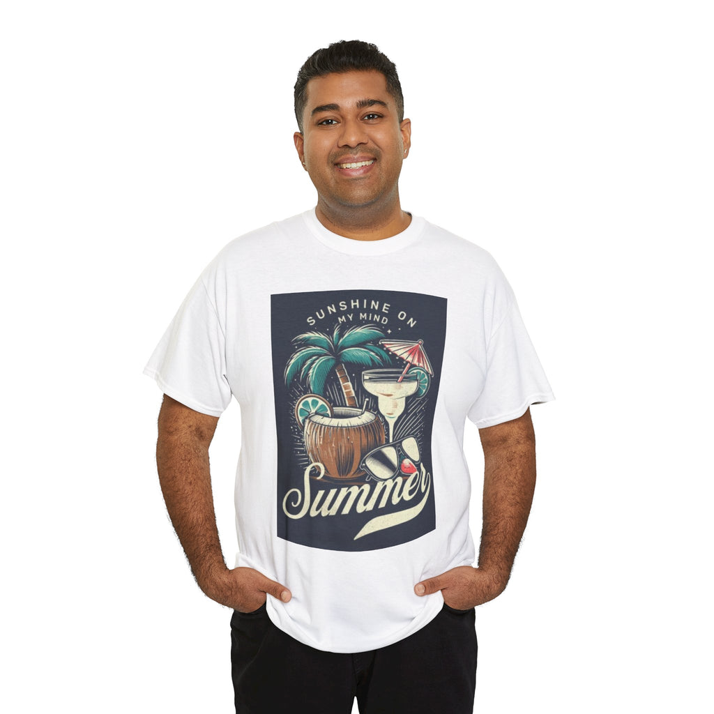 Summer Cocktail Tee — "Sunshine On My Mind" Tropical Beach T-Shirt
