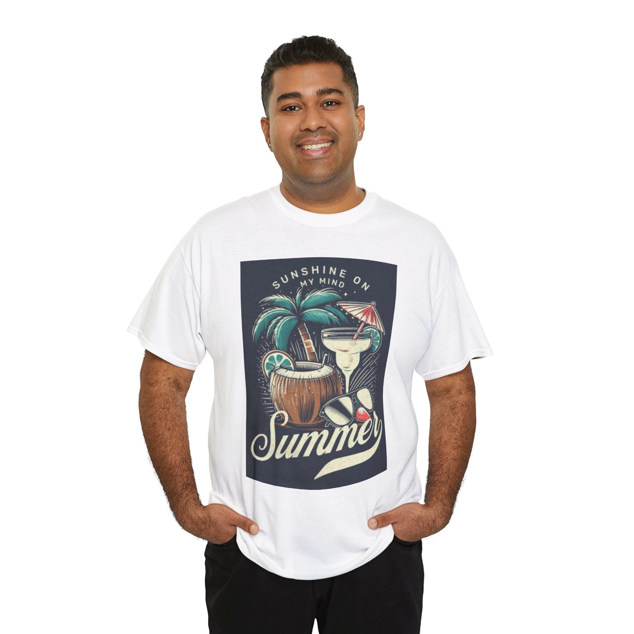 Summer Cocktail Tee — "Sunshine On My Mind" Tropical Beach T-Shirt