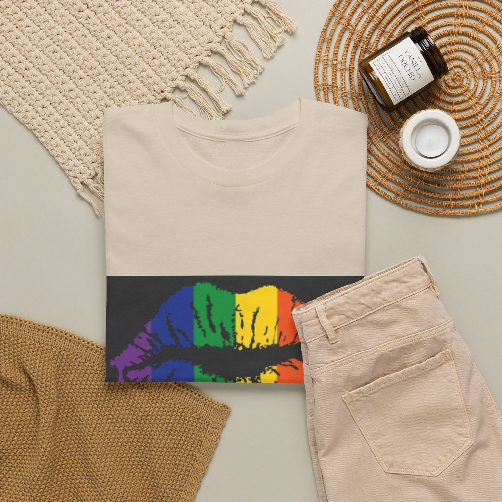 Rainbow Drip Kiss T-Shirt – LGBTQ+ Pride Graphic Tee