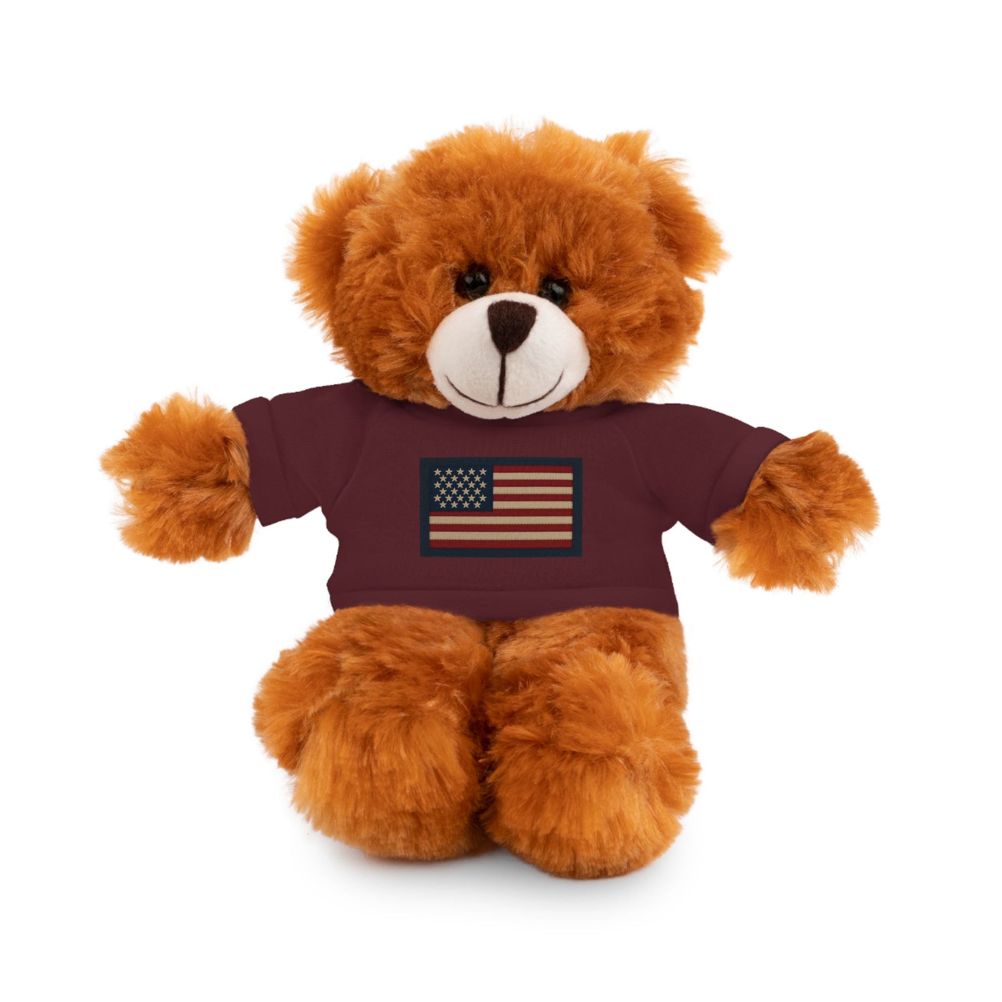 American Flag Teddy Bear with Tee — Patriotic Plush Gift