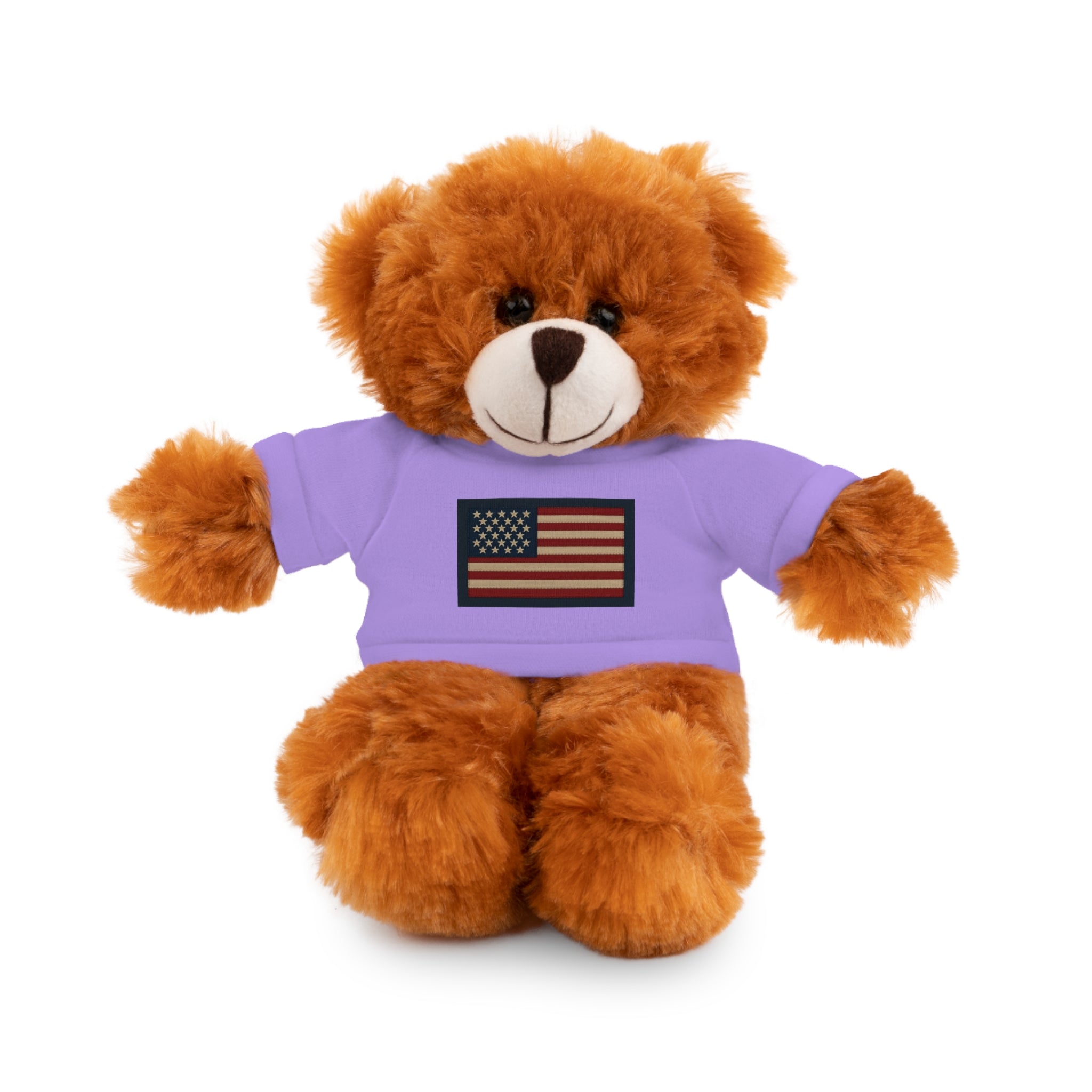American Flag Teddy Bear with Tee — Patriotic Plush Gift