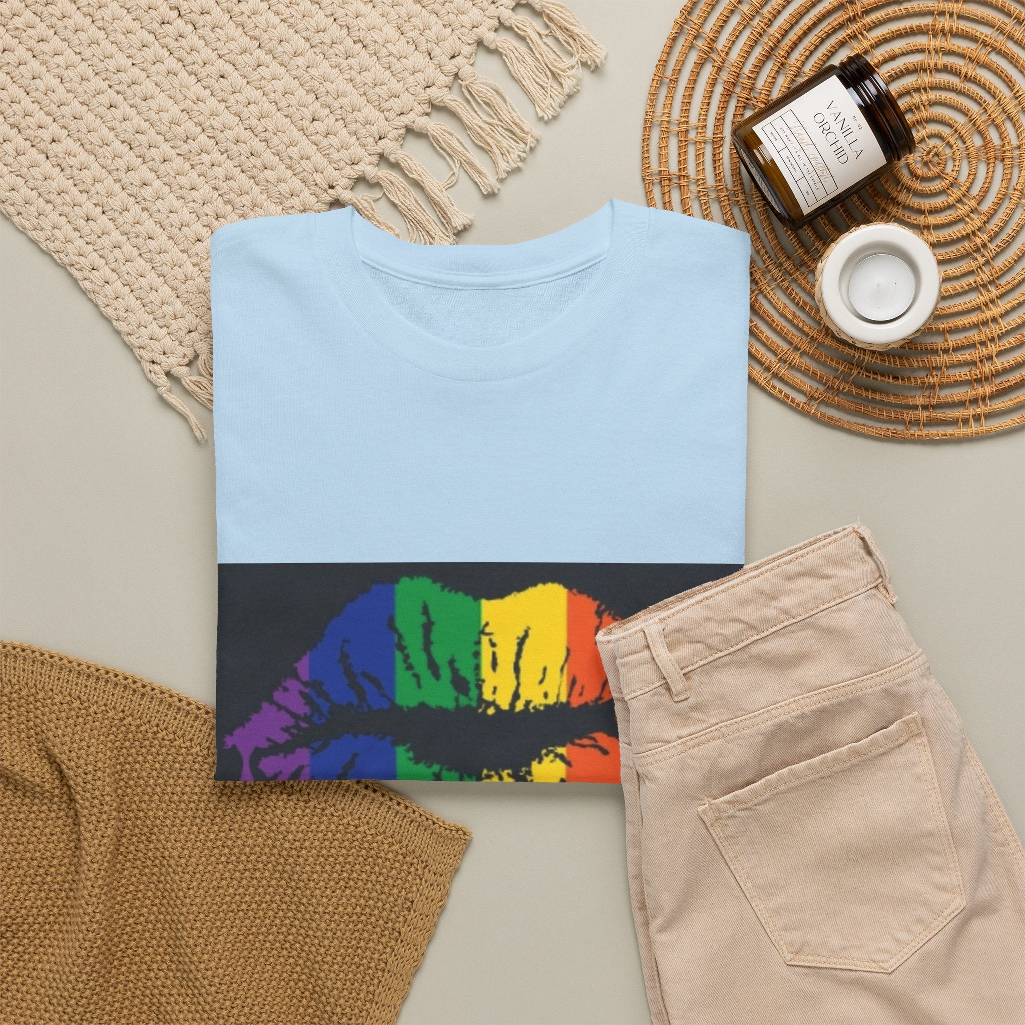 Rainbow Drip Kiss T-Shirt – LGBTQ+ Pride Graphic Tee