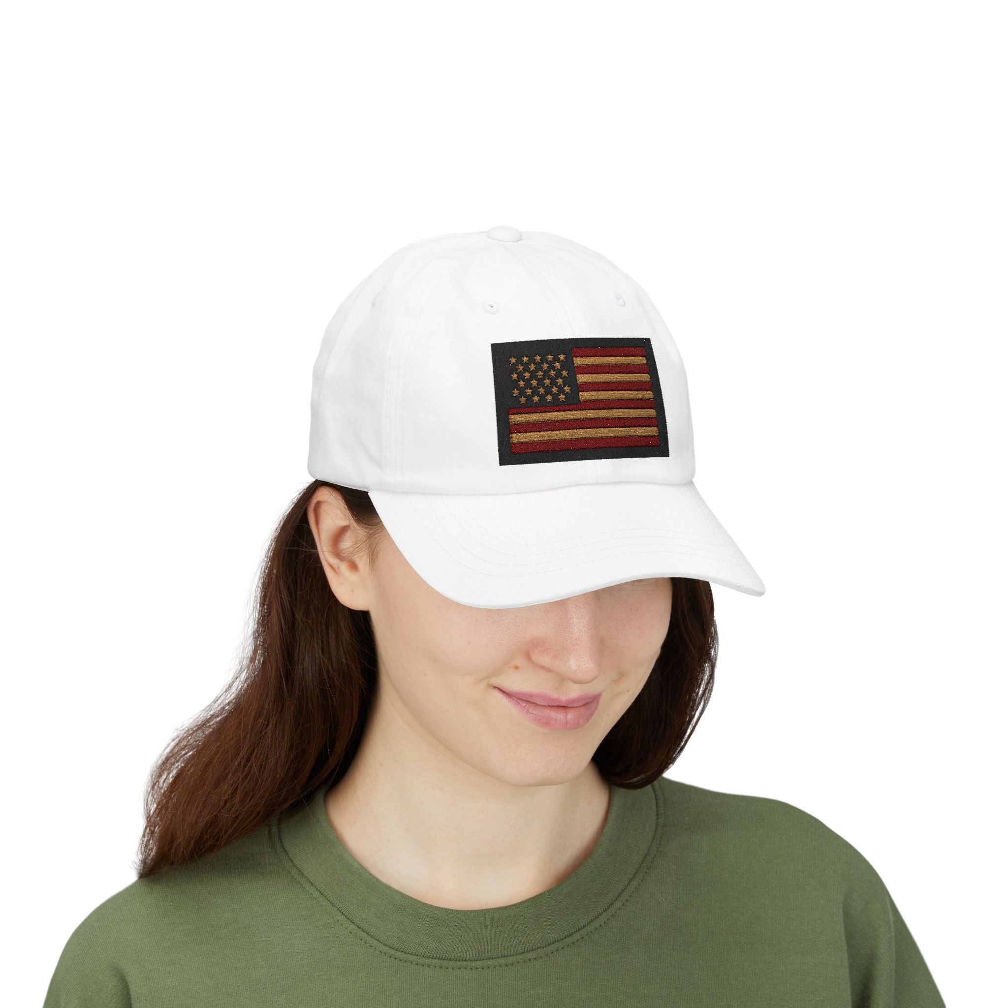 Vintage American Flag Dad Cap — Embroidered USA Baseball Hat