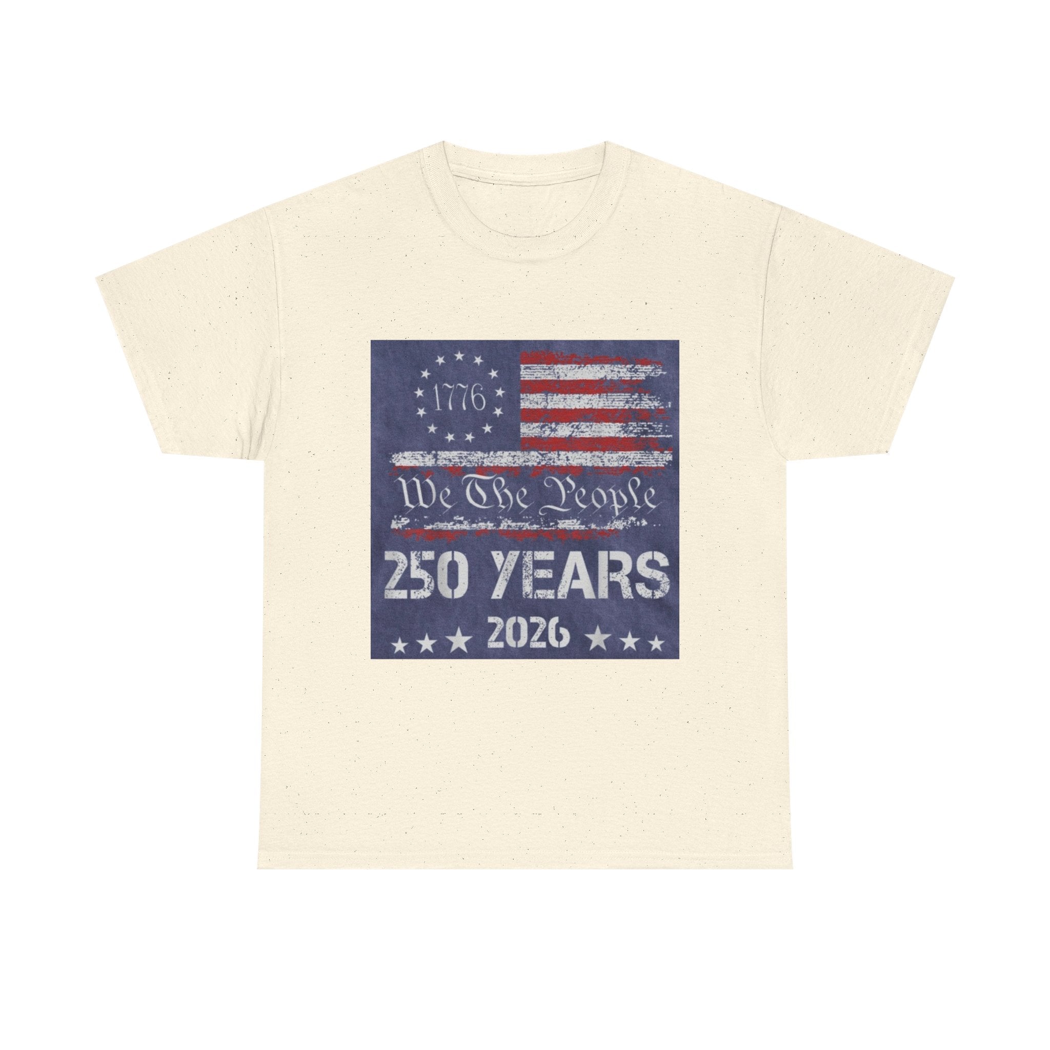 T-Shirt — Vintage 'We The People 250 Years 2026' Patriotic American Flag Tee