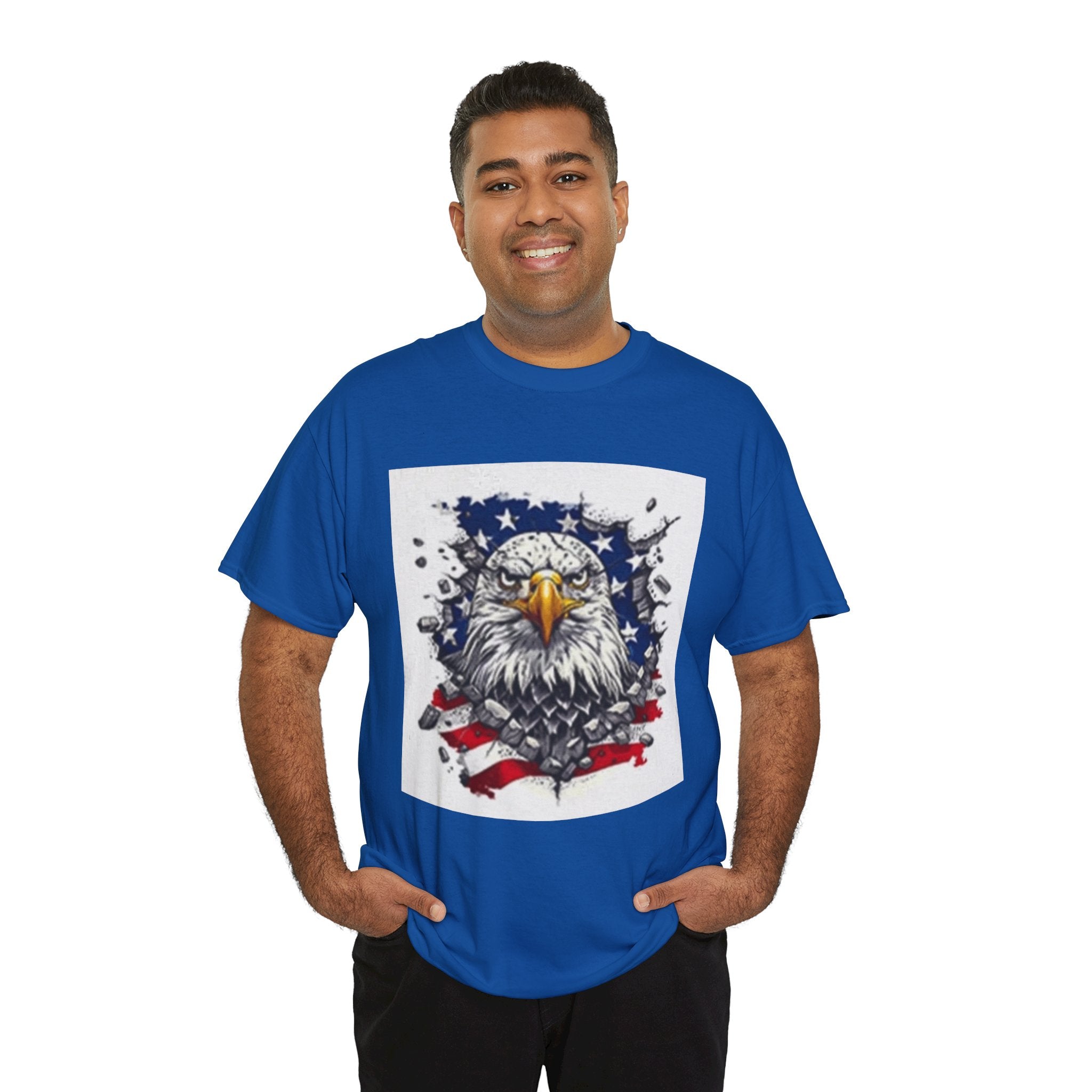 Eagle American Flag T-Shirt — Patriotic Bald Eagle Graphic Tee for 4th of July