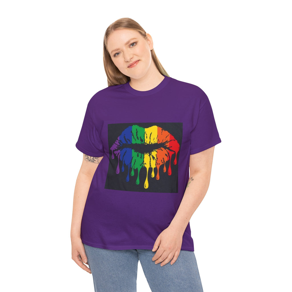 Rainbow Drip Kiss T-Shirt – LGBTQ+ Pride Graphic Tee