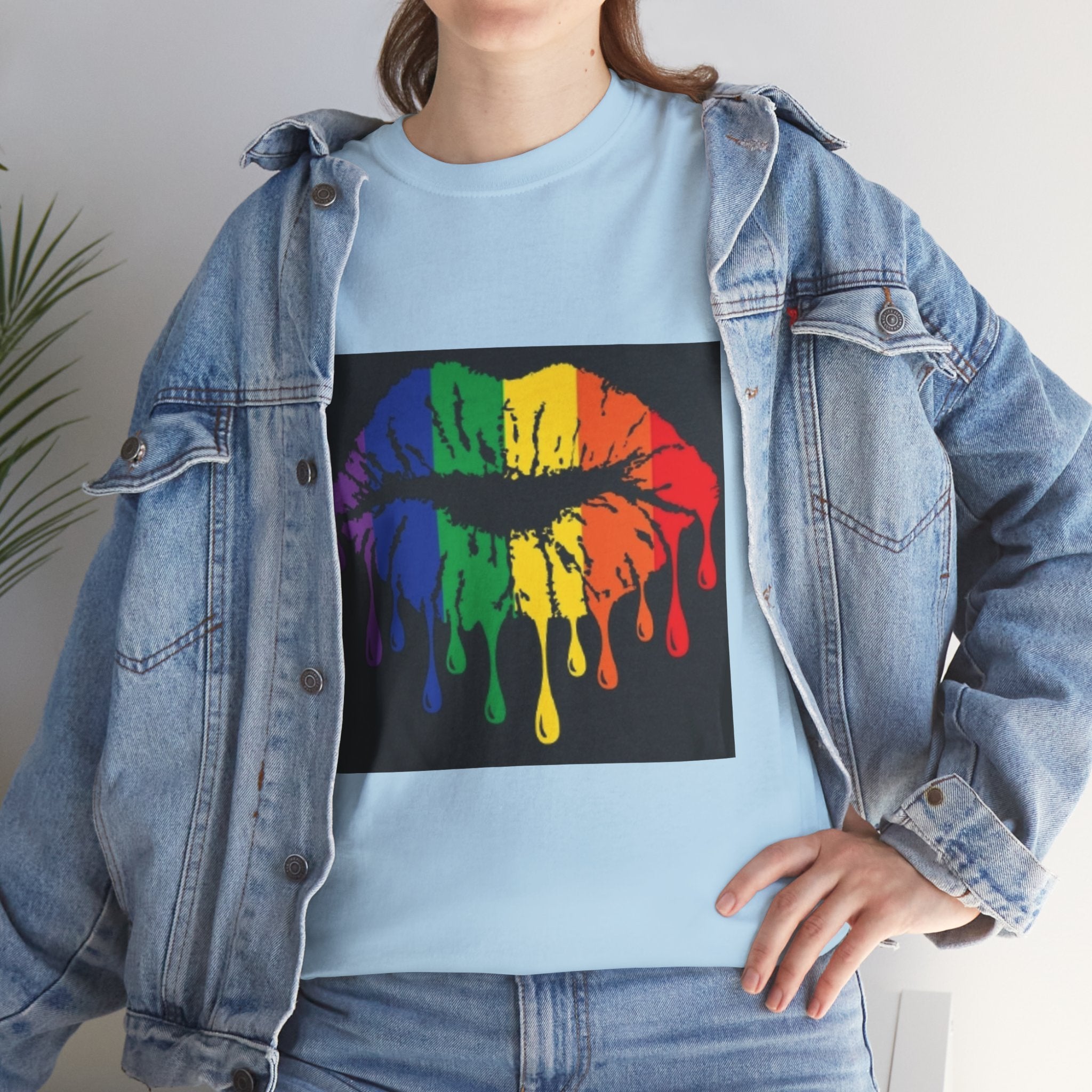 Rainbow Drip Kiss T-Shirt – LGBTQ+ Pride Graphic Tee