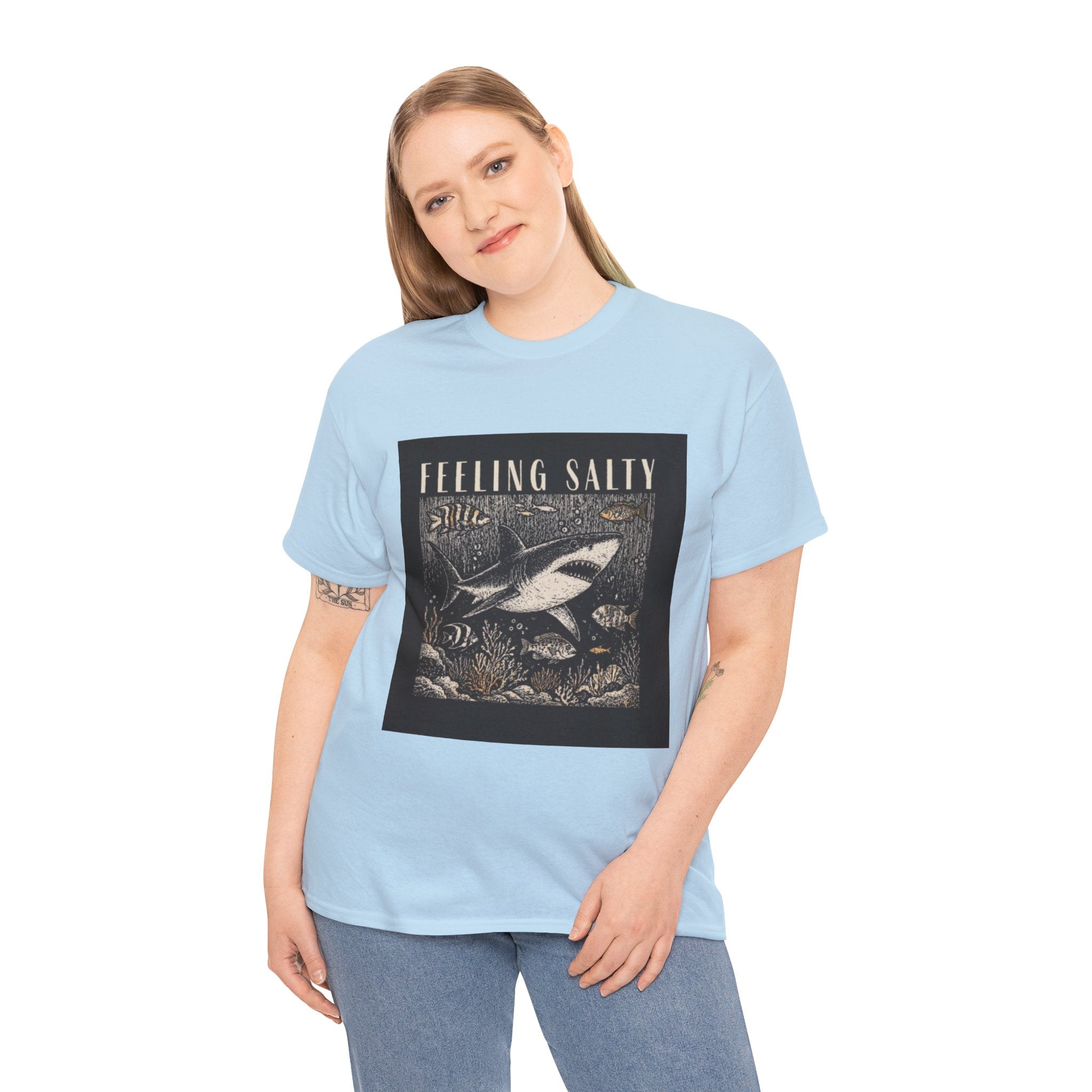 Feeling Salty Shark T-Shirt – Vintage Ocean Graphic Tee