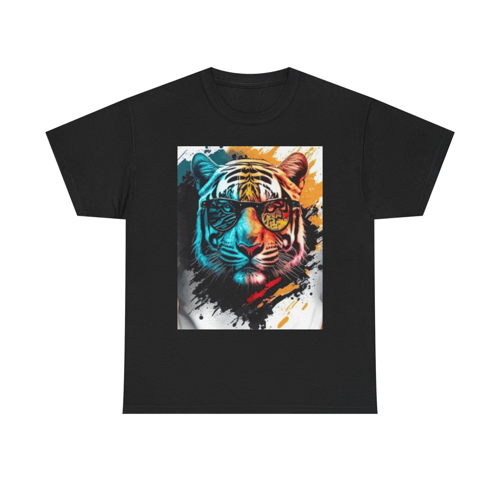 Tiger Portrait T-Shirt — Colorful Abstract Tiger Face Tee