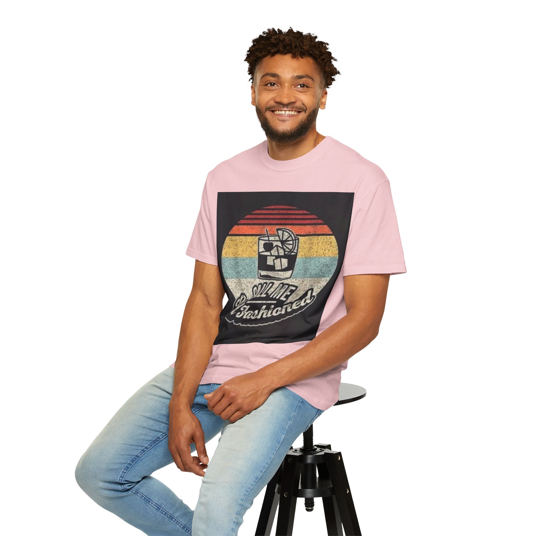 T-Shirt — "Call Me Old Fashioned" Retro Cocktail Graphic Tee