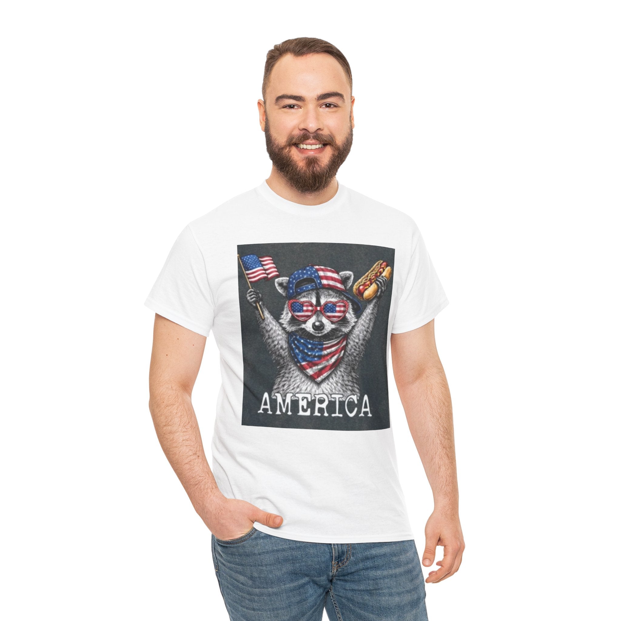 Patriotic Raccoon 'America' T-Shirt