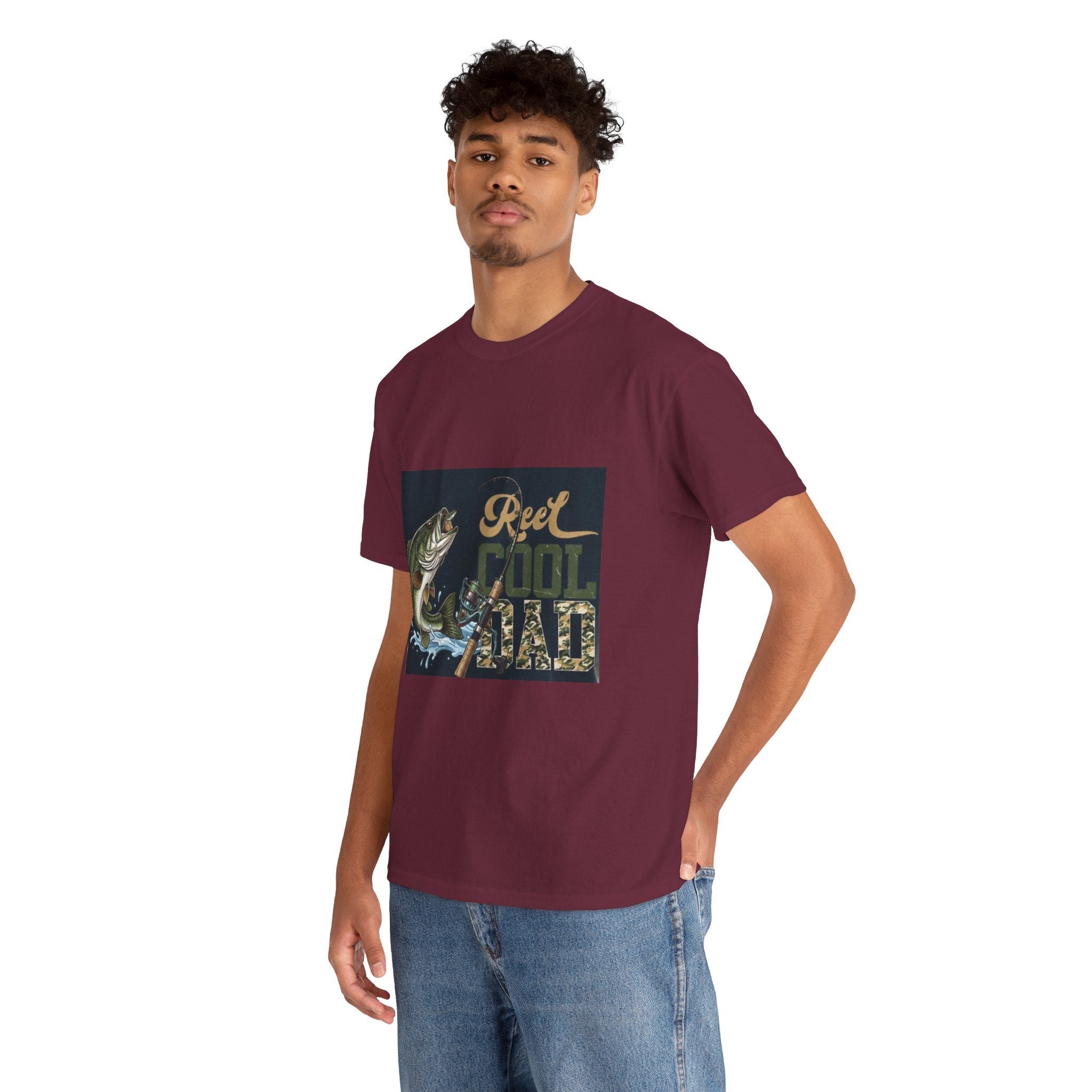 Fishing T-Shirt — "Reel Cool Dad" Graphic Tee