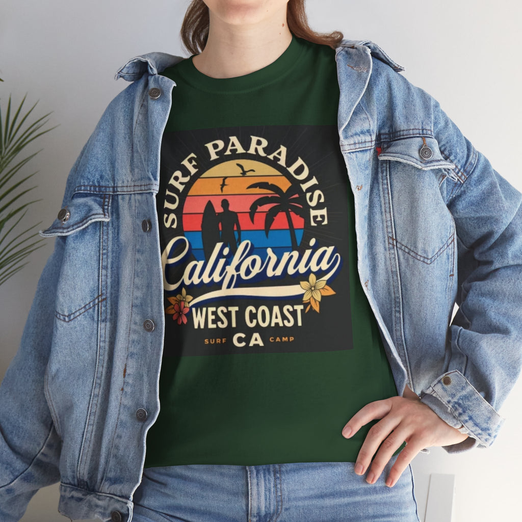 California Surf Paradise Tee — West Coast CA Vintage Sunset Graphic T-Shirt