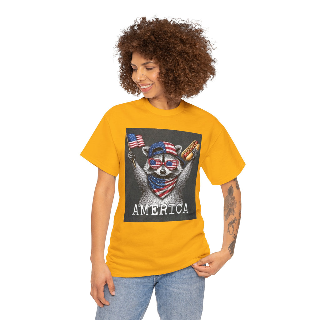 Patriotic Raccoon 'America' T-Shirt