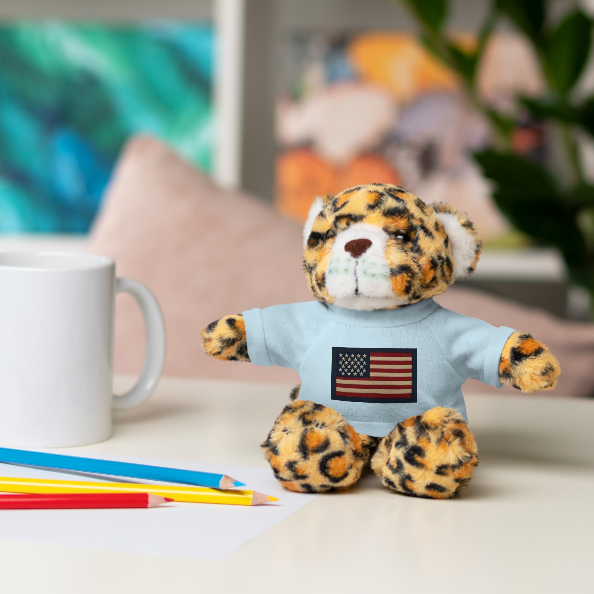 American Flag Teddy Bear with Tee — Patriotic Plush Gift