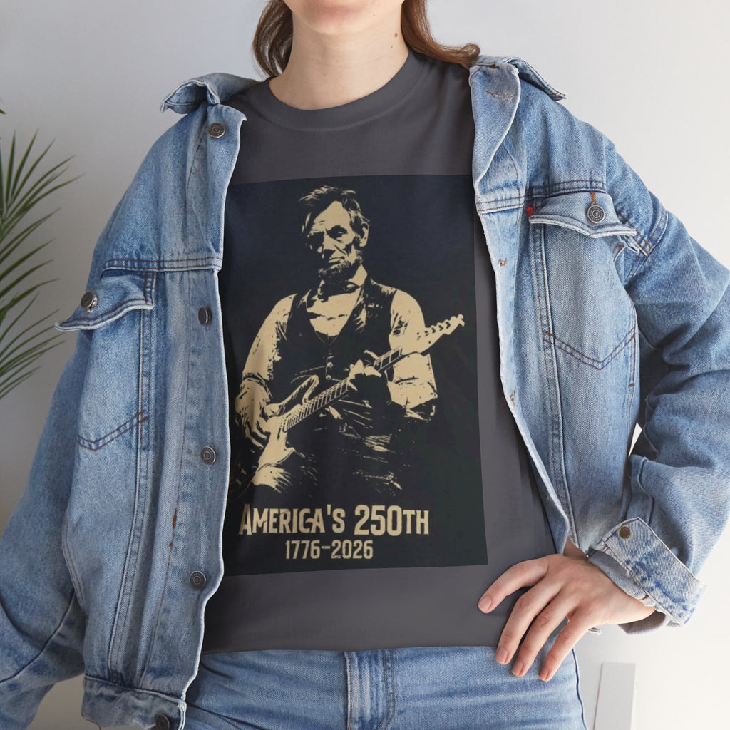 America's 250th Guitar Tee — 1776–2026 Patriotic Rock T‑Shirt