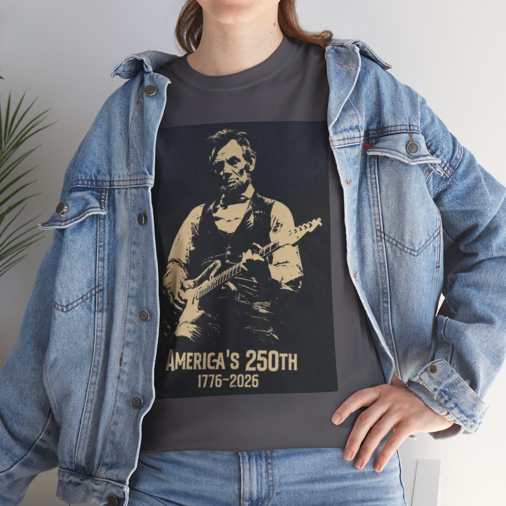 America's 250th Guitar Tee — 1776–2026 Patriotic Rock T‑Shirt