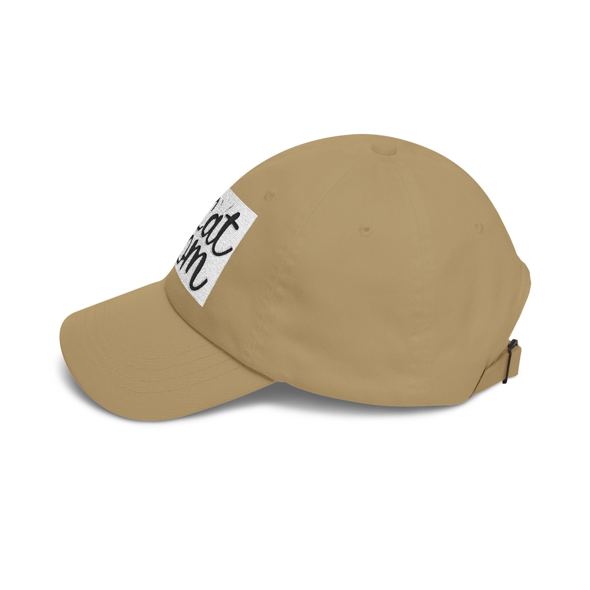 Cat Mom Dad Cap – White Embroidered Cat Mom Baseball Hat