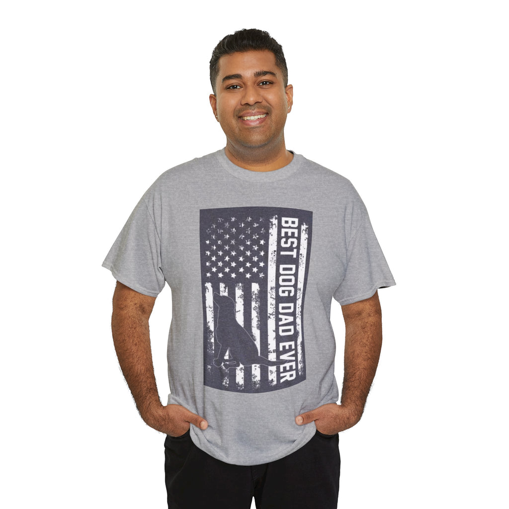Best Dog Dad Ever T-Shirt – Patriotic American Flag Dog Dad Tee