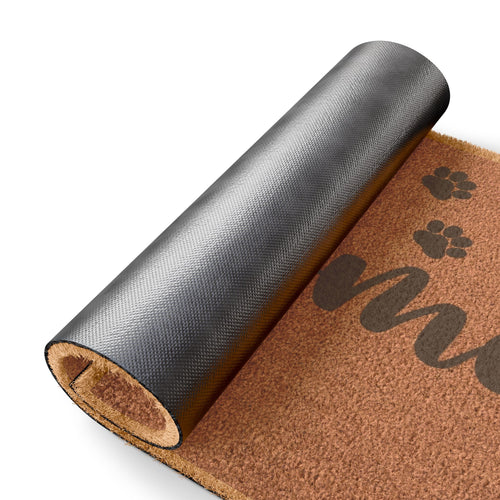 Cat Paw 'Welcome' Doormat — Cute Cat Silhouette & Paw Prints Entry Mat