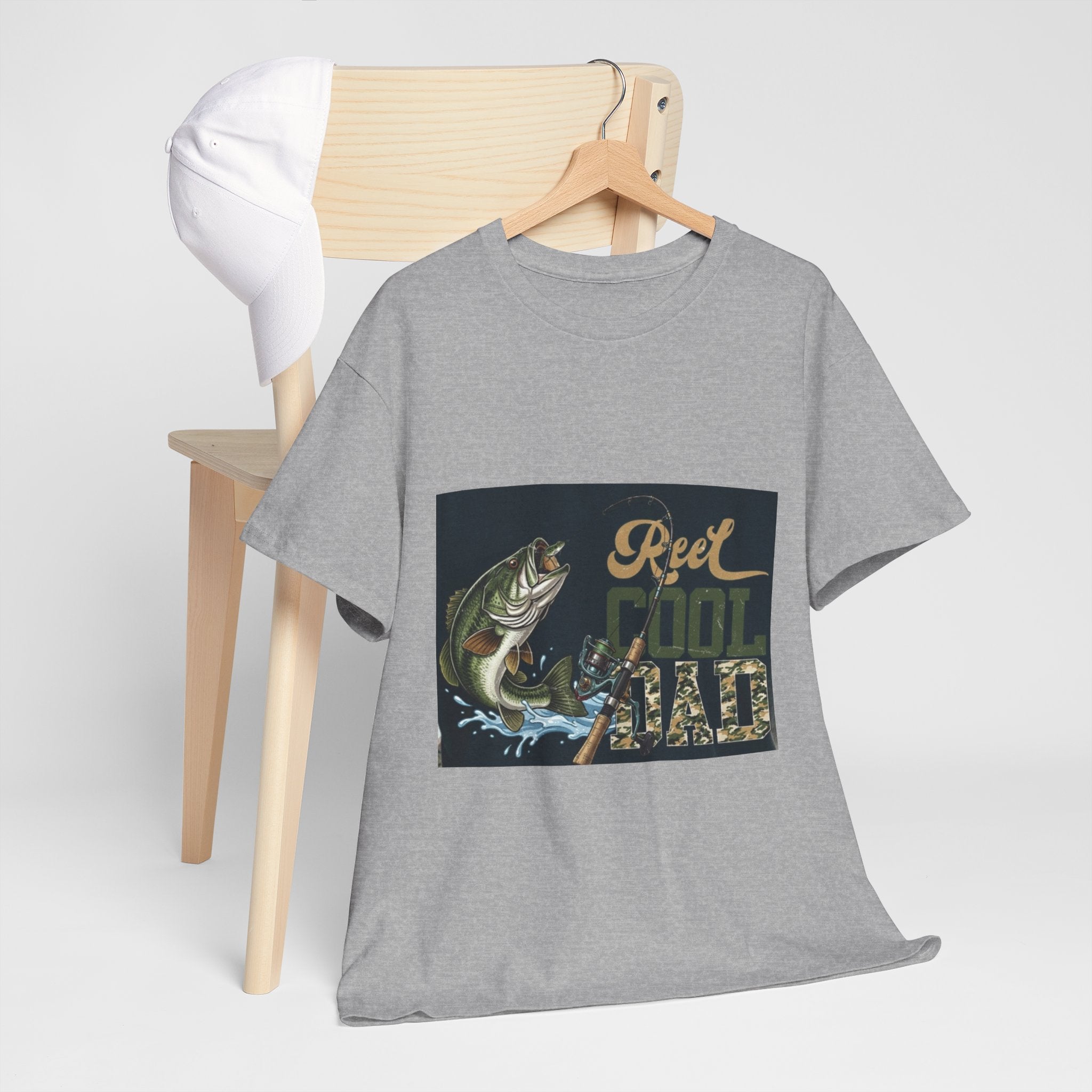Fishing T-Shirt — "Reel Cool Dad" Graphic Tee