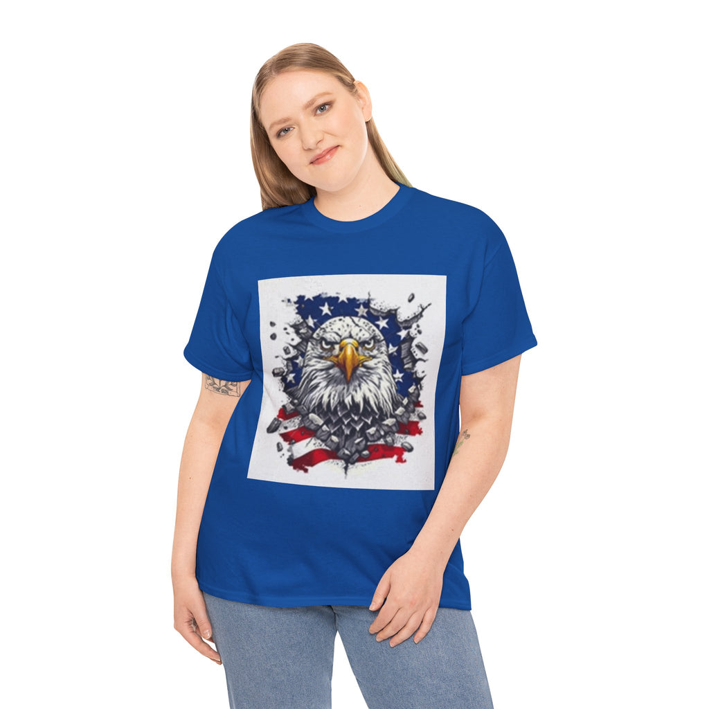 Eagle American Flag T-Shirt — Patriotic Bald Eagle Graphic Tee for 4th of July