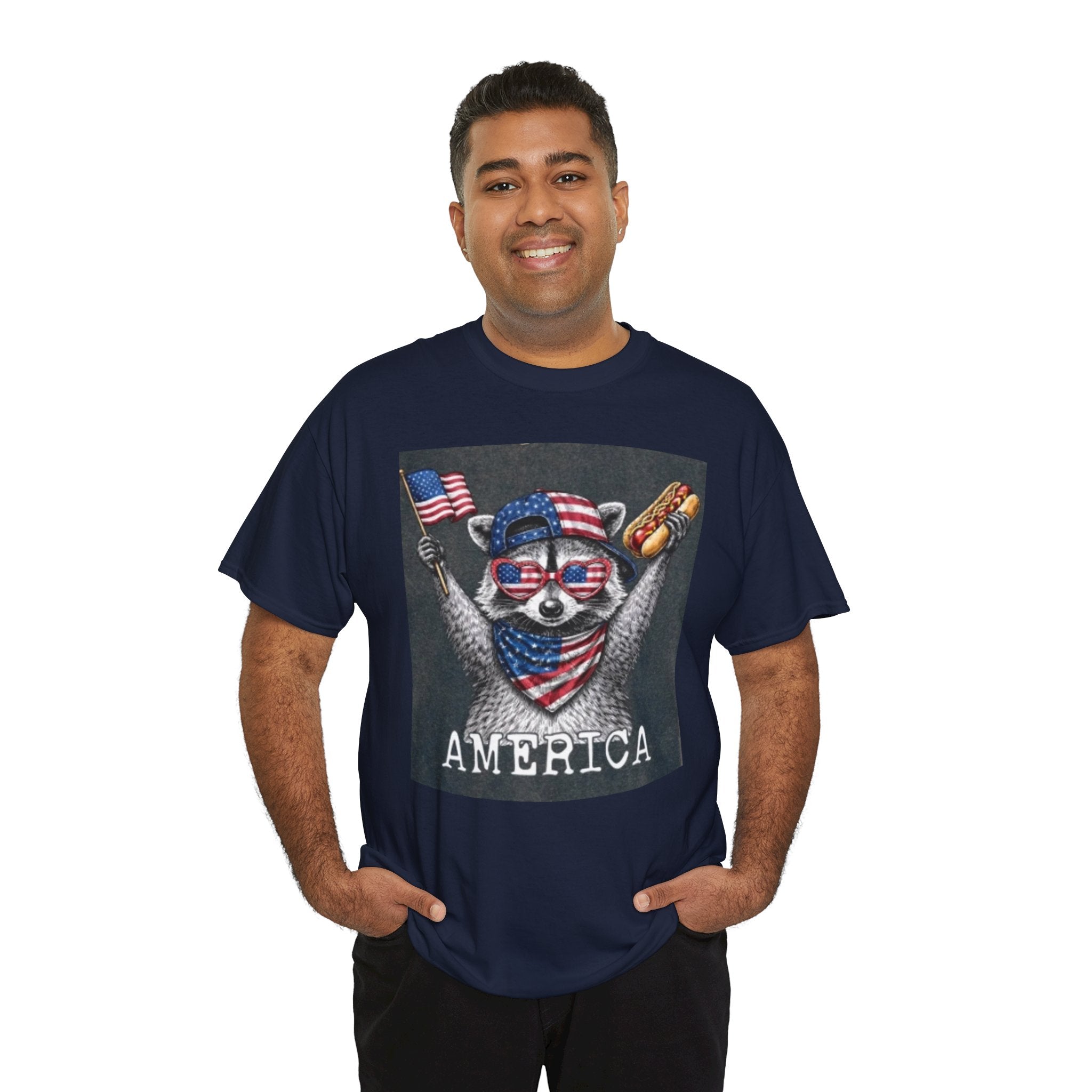 Patriotic Raccoon 'America' T-Shirt