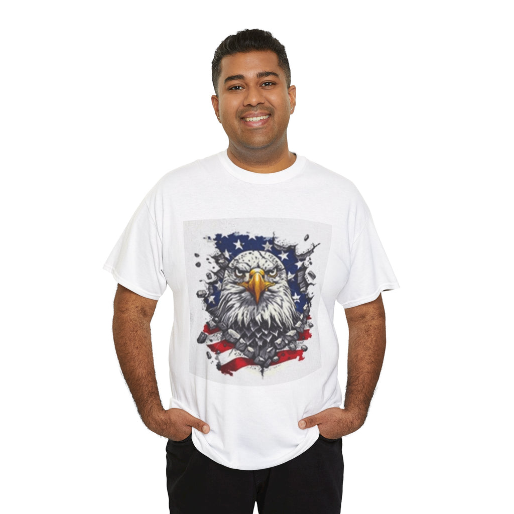 Eagle American Flag T-Shirt — Patriotic Bald Eagle Graphic Tee for 4th of July