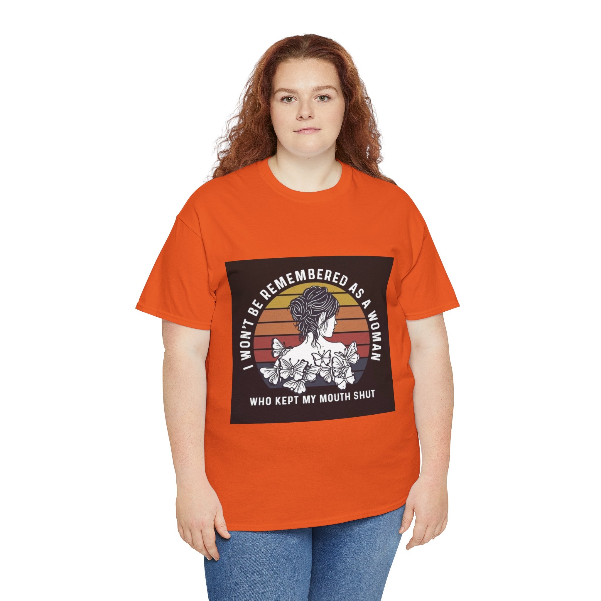 Graphic Tee — "I Won’t Be Remembered As A Woman Who Kept My Mouth Shut" Feminist Retro Floral T-Shirt