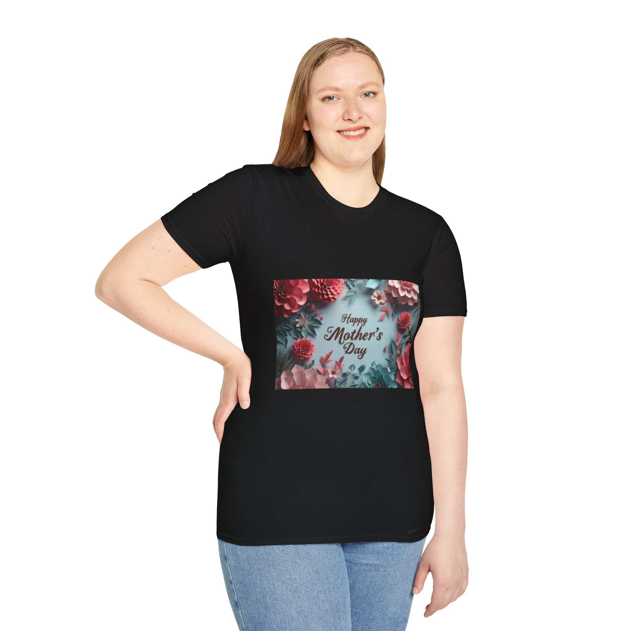 Mother's Day Floral T-Shirt — "Happy Mother's Day" Garden Bouquet Tee