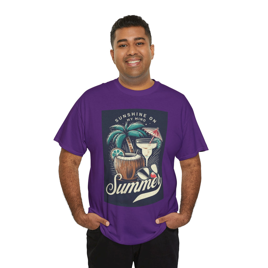 Summer Cocktail Tee — "Sunshine On My Mind" Tropical Beach T-Shirt
