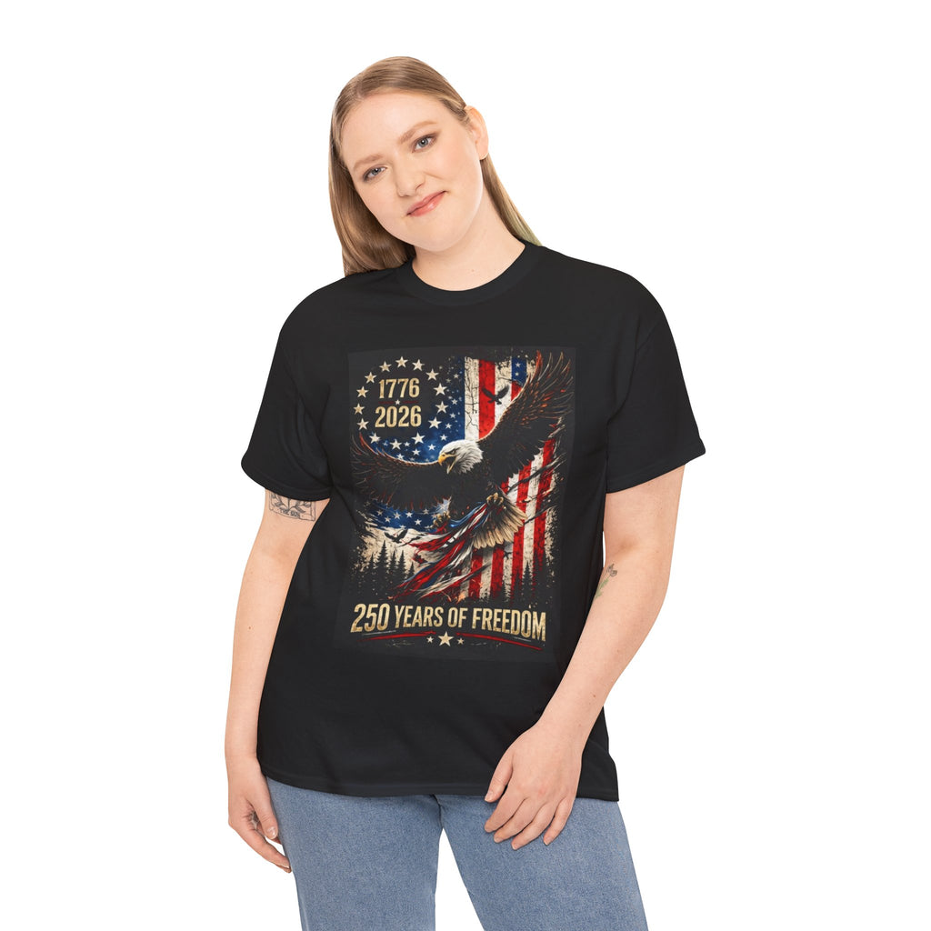 Patriotic Tee — 1776–2026 Bald Eagle "250 Years of Freedom" Shirt