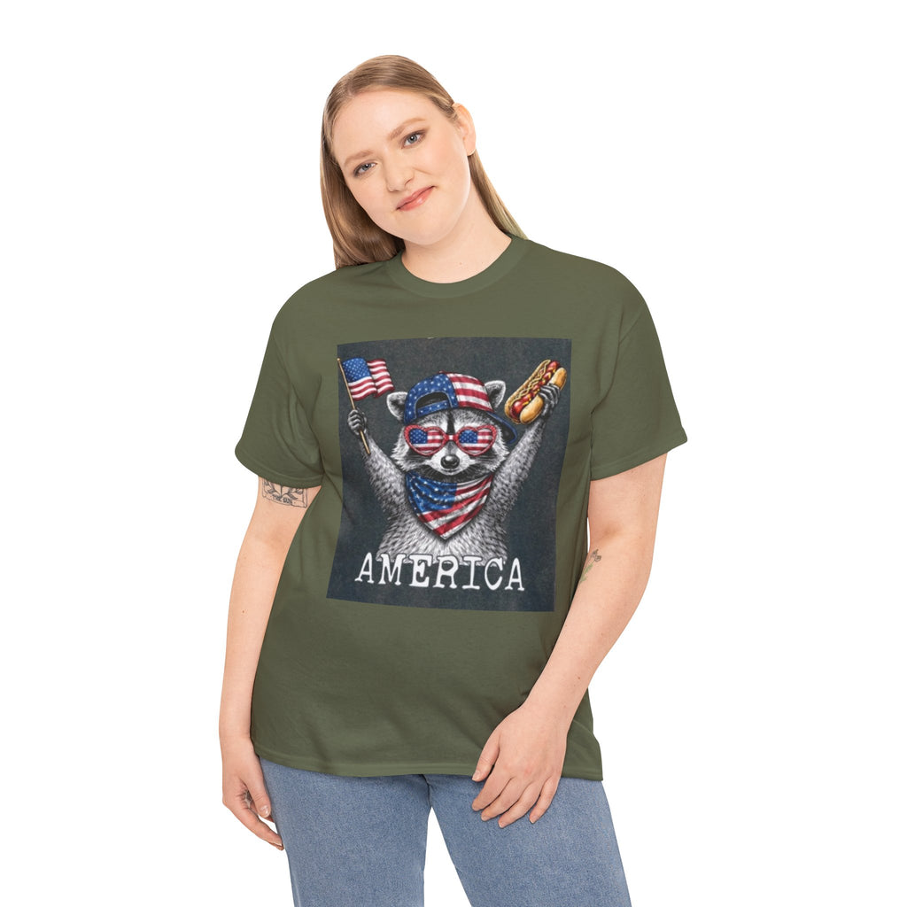 Patriotic Raccoon 'America' T-Shirt