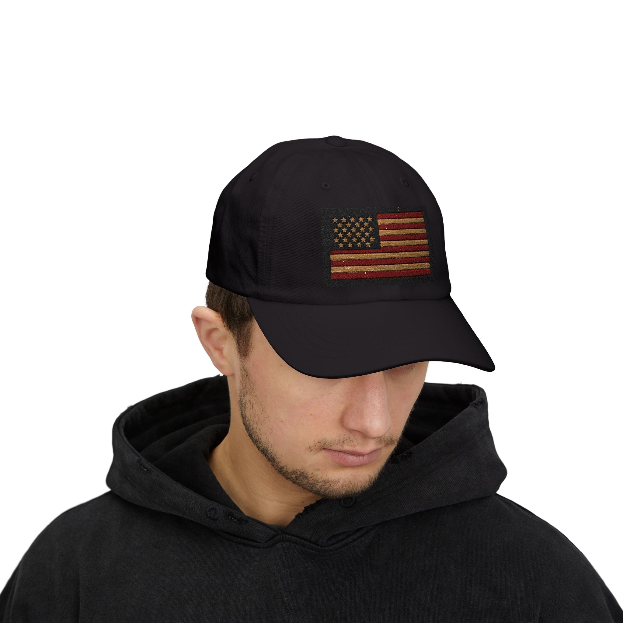 Vintage American Flag Dad Cap — Embroidered USA Baseball Hat