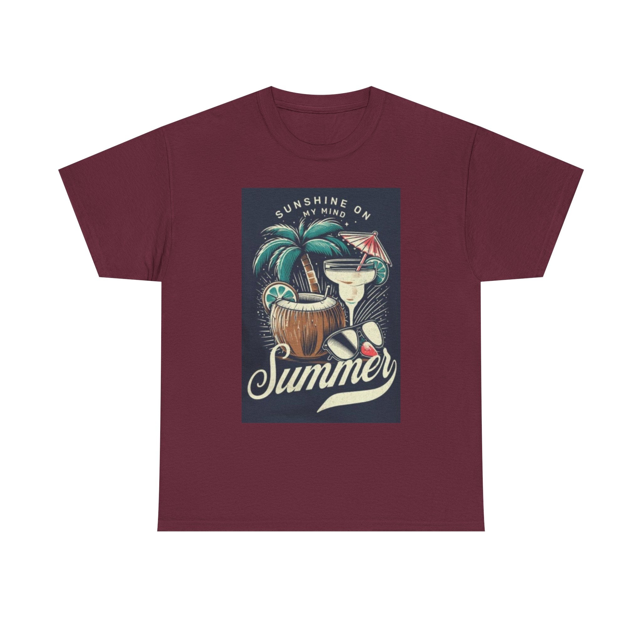 Summer Cocktail Tee — "Sunshine On My Mind" Tropical Beach T-Shirt